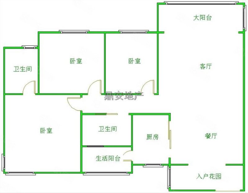 富丽花城3室2厅2卫112.21㎡南北148万