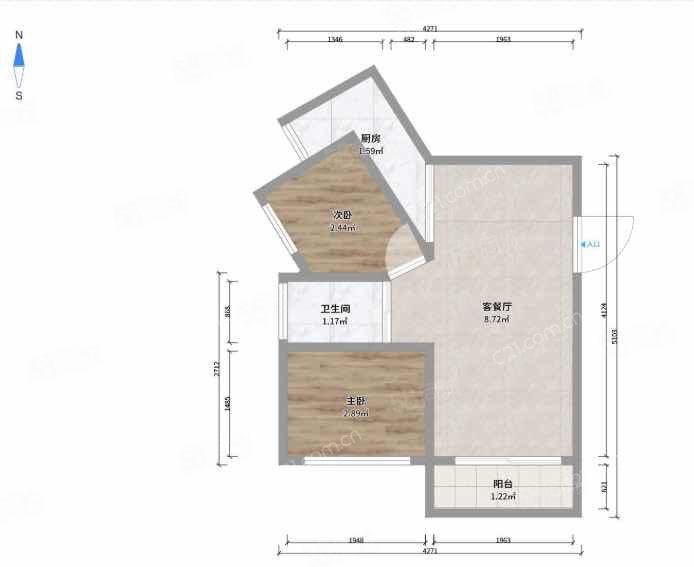 飞鹏大厦2室1厅1卫83㎡南北318万