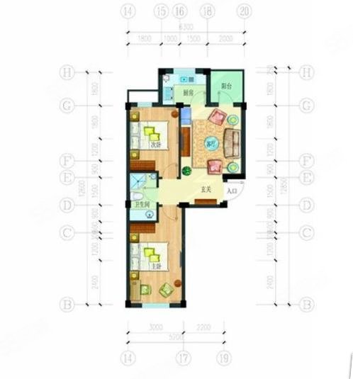 雅江冲热小区2室1厅1卫78㎡南北43万