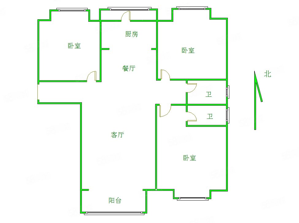 大马庄园3室2厅2卫151㎡南北165万