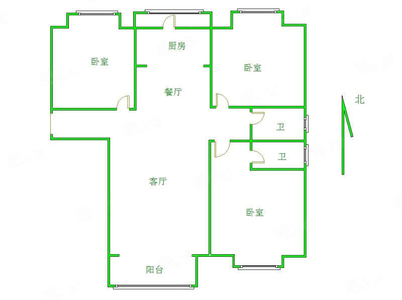 大马庄园3室2厅2卫151㎡南北165万