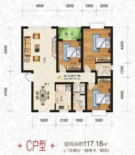 金恒丰湖御园4室2厅2卫180㎡南北139万