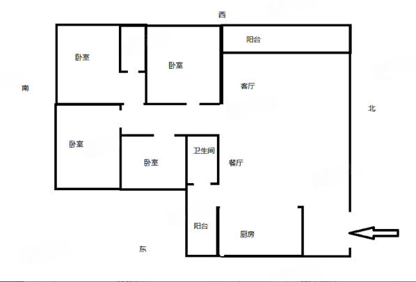 碧海佳园4室2厅2卫138.43㎡南北310万