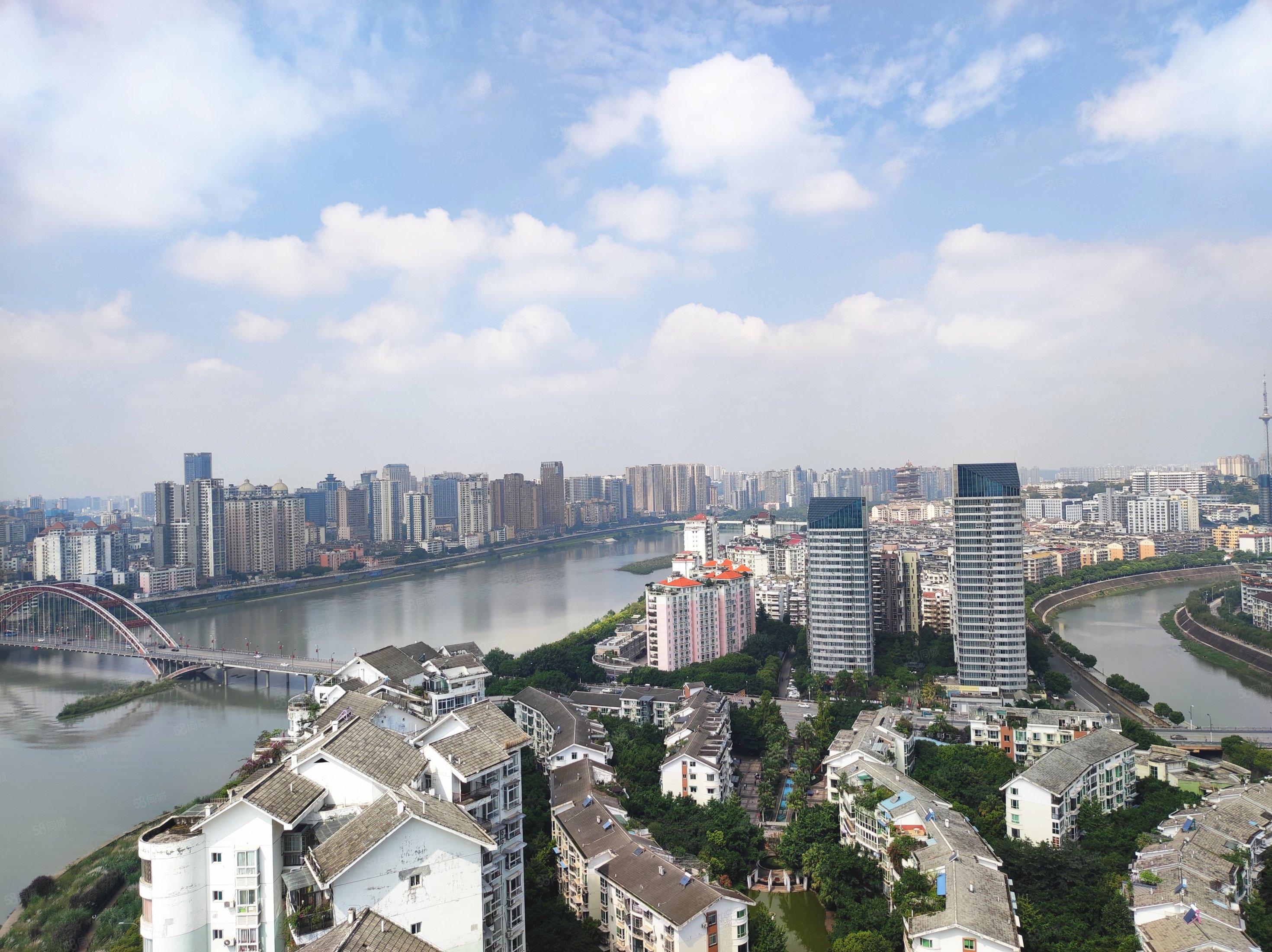 三汇绿岛三期汇美景台,江景好美,三汇绿岛-绵阳58同城