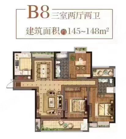 西皋新村3室2厅1卫81㎡南北125万