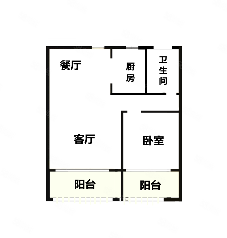 莲花新城(五期公寓)2室2厅1卫81.35㎡东南389万