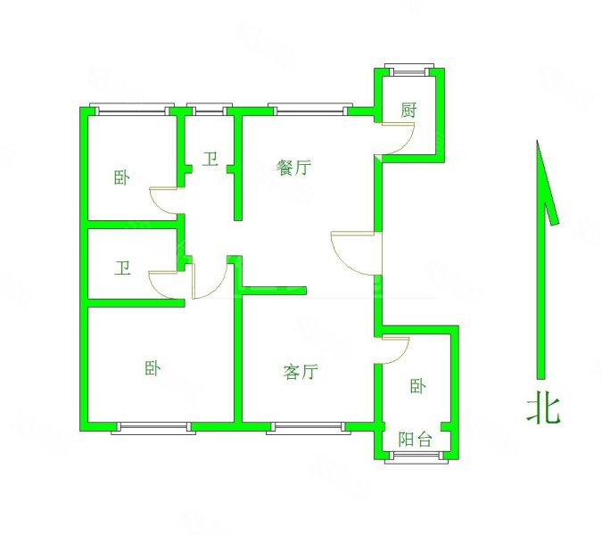 鹿王芳草地3室2厅2卫137㎡南北98万