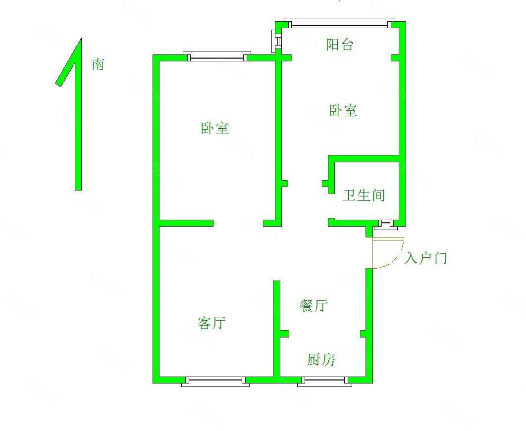 清华园(淇滨)2室2厅1卫98㎡南北56.5万