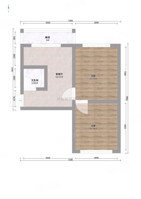 柳江小区2室1厅1卫48.66㎡南北27万