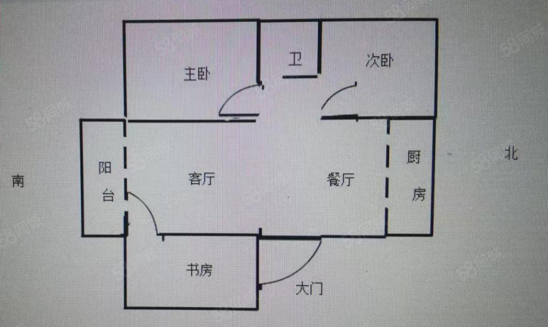 联丰世纪苑2室2厅1卫82.55㎡南北151万