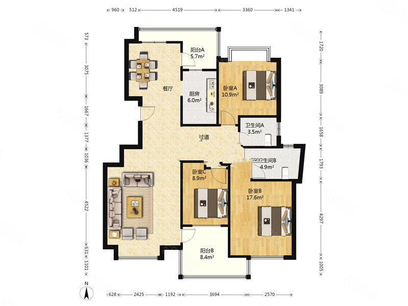 新华学府春天满二环境好出行方便南北通透有电梯