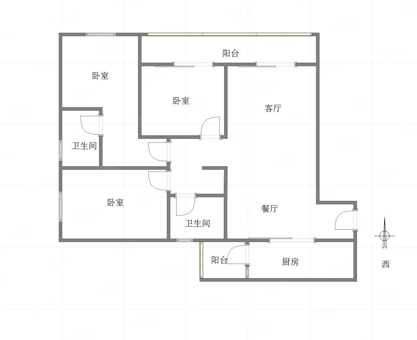 华侨城云溪都会3室2厅2卫118㎡南北160万