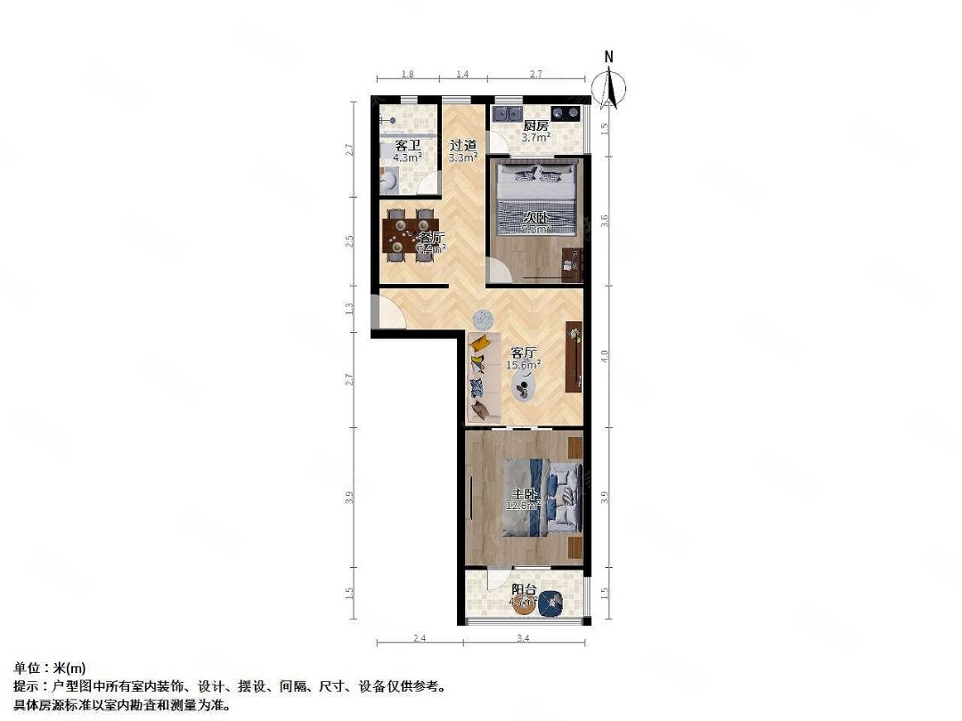 老军营东一条建行宿舍2室1厅1卫76㎡南北100万