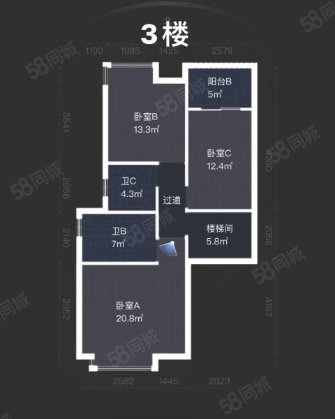 锦绣香江(别墅)4室2厅3卫125㎡南北88万