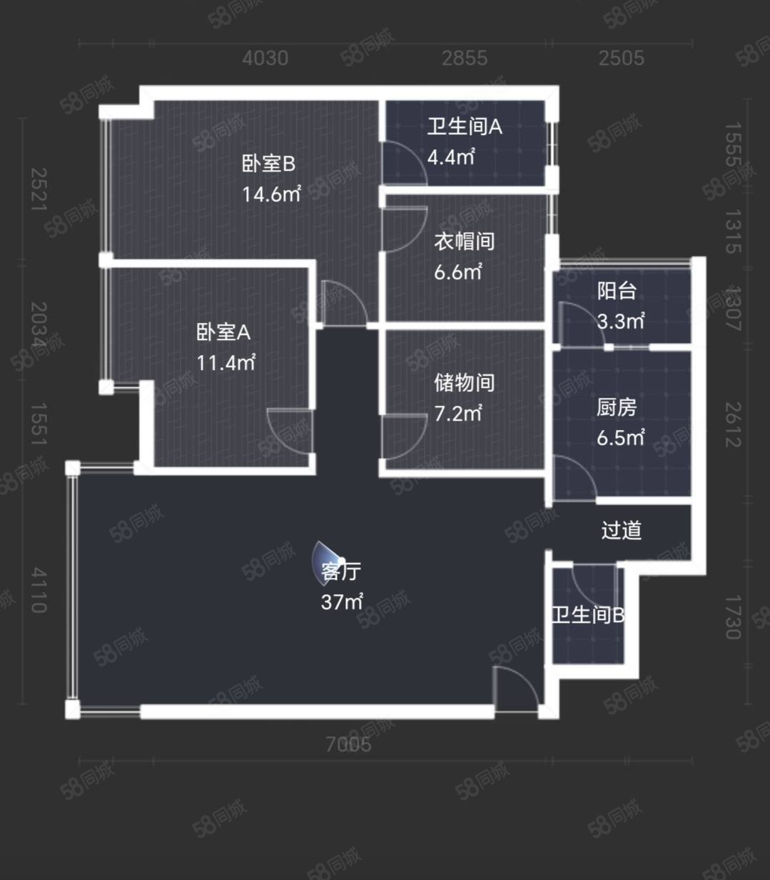 金色海岸(简阳)3室2厅2卫123.63㎡南北86.8万