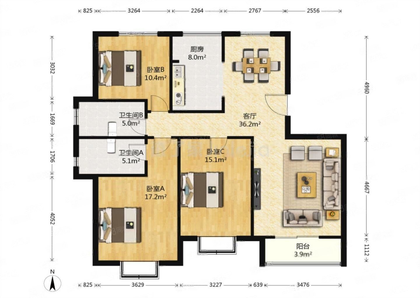 保真 天房美域兰庭 低密度 绿化高 超 随时看 性价比高