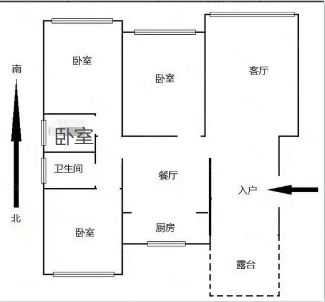 天御蓝湾7室2厅4卫126㎡南北140万