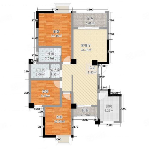 住家精装三室 家具电器齐全 拎包入住,灏景尊城-泸州58同城