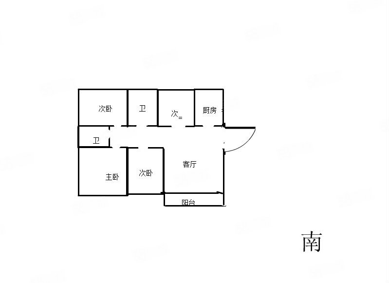 冠城大通蓝郡梅苑4室2厅2卫113㎡南北118万