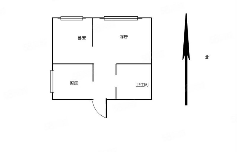 金地铁西檀府1室1厅1卫43㎡西北36万