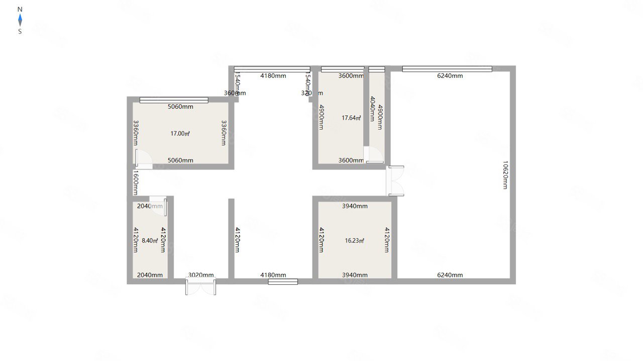 大学星城3室2厅3卫180㎡南北112万