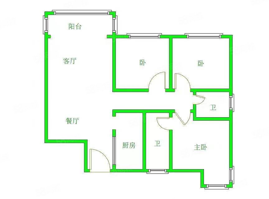 城南印象3室2厅2卫141㎡南北121.8万