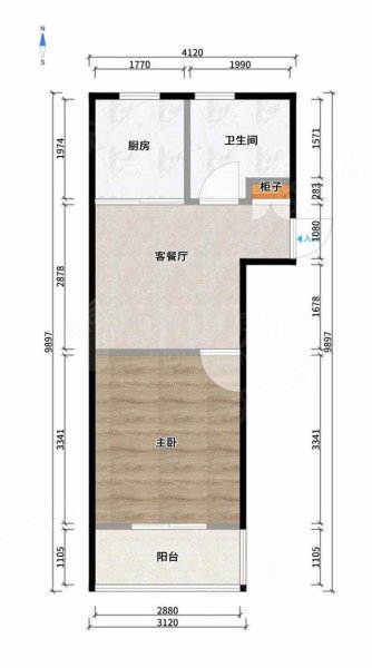 惠龙新村B区(41-67号)2室1厅1卫41.91㎡南北45万