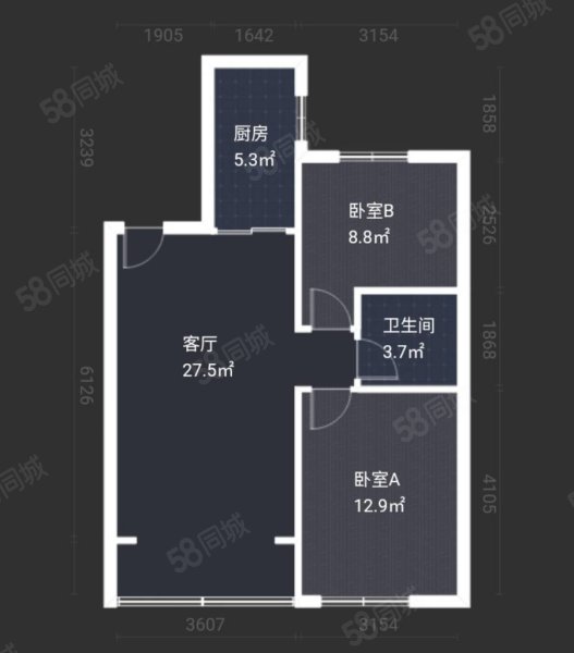 碧桂园太阳城(喜居)2室2厅1卫79.52㎡南北48万