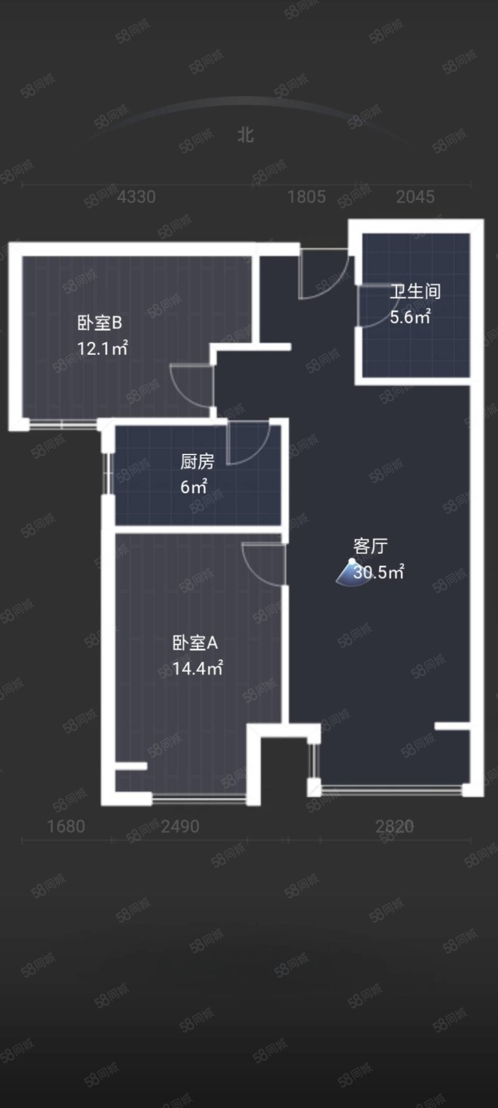 万科锦庐 精装两室 落地窗 品质小区,万科锦庐(滨海)-天津58同城
