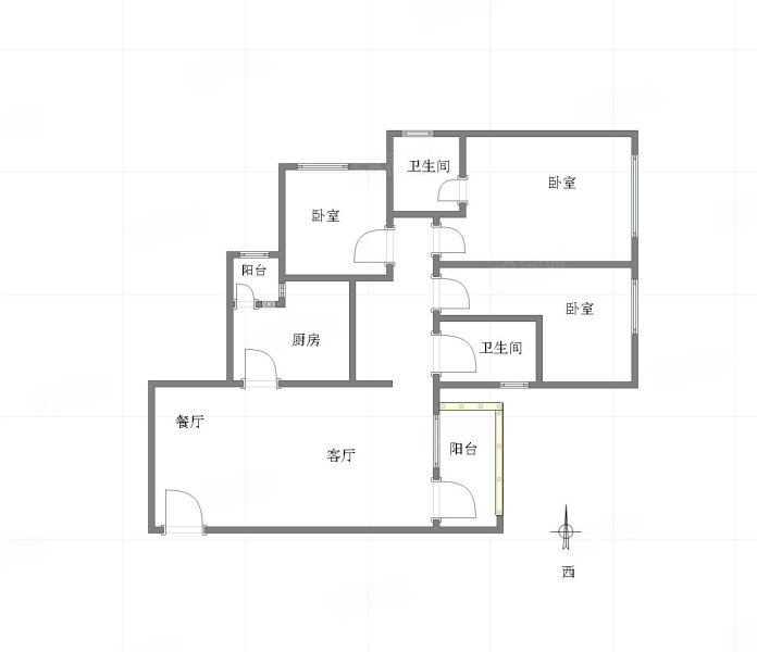 和黄御峰(三期)3室2厅2卫107㎡南130万