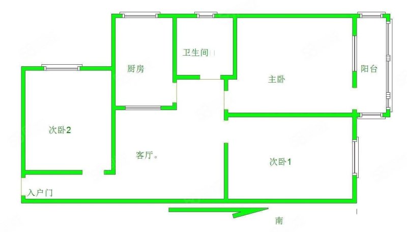 北园小区(德城)3室1厅1卫81.46㎡南北53万