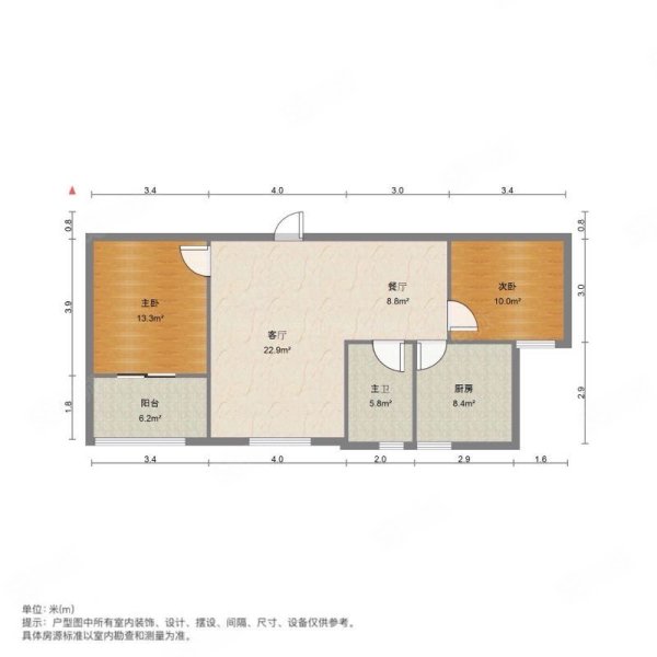 南湖社区(蔡甸)2室2厅1卫95.07㎡南32万