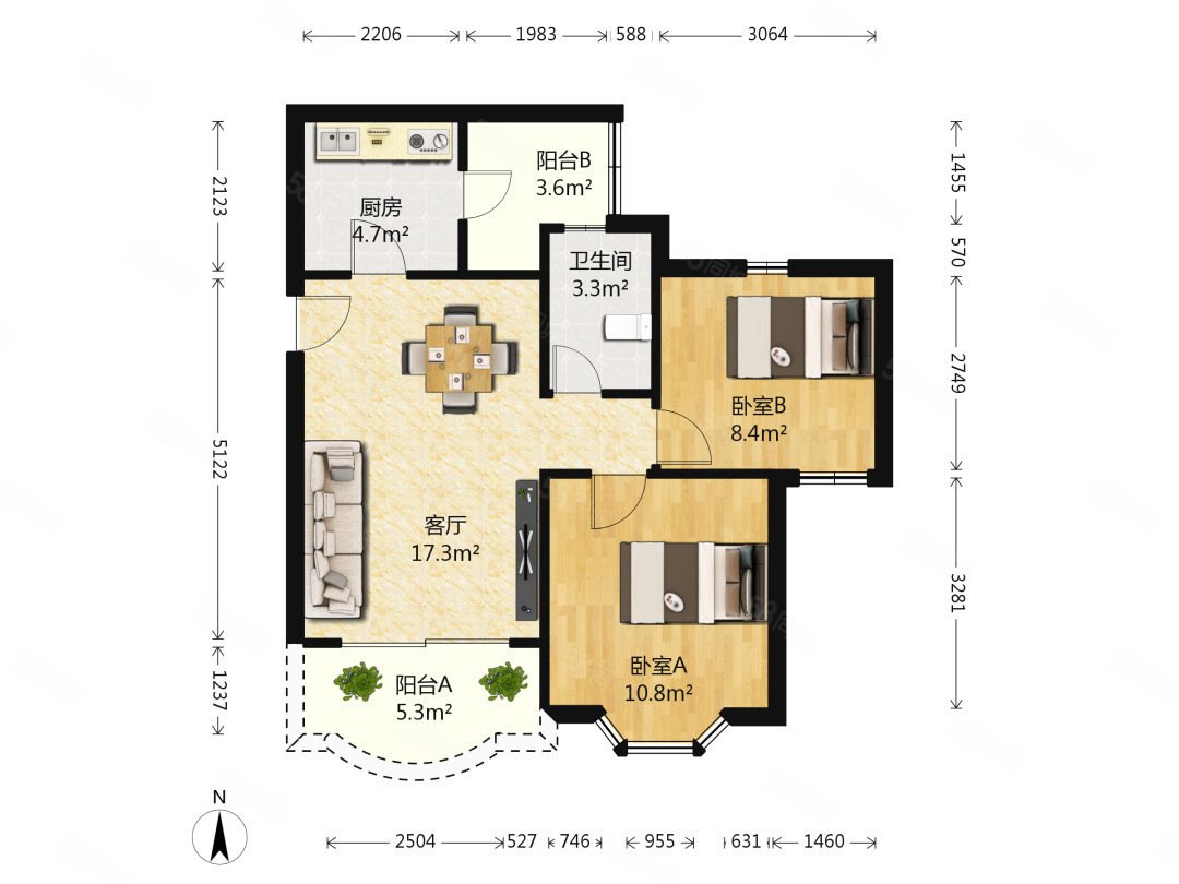 祈福名都 电梯精装三房 带主套 下楼就是商业街 生活便利
