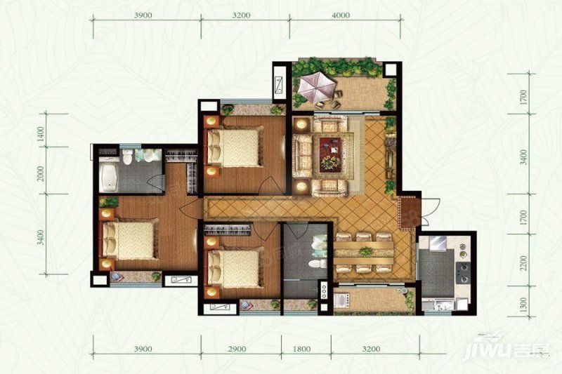 南航碧花园3室2厅2卫130.06㎡南北120万