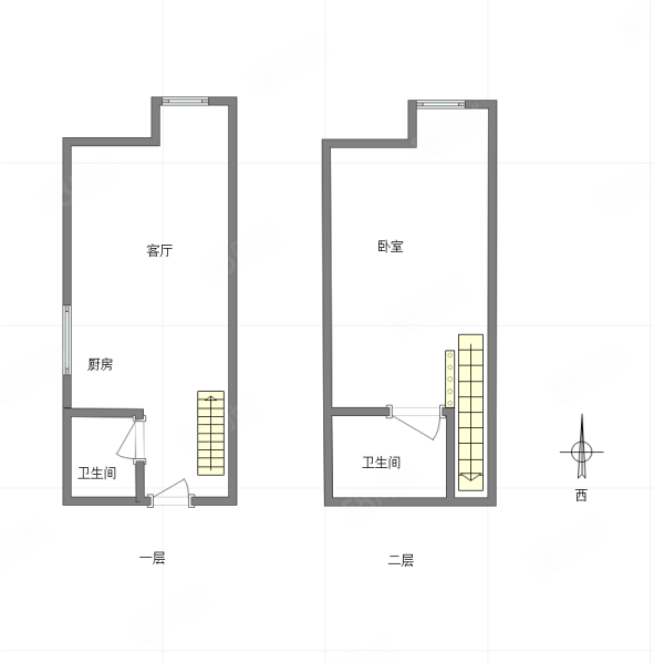 升伟一里南滨(商住楼)1室1厅2卫30.15㎡东50万