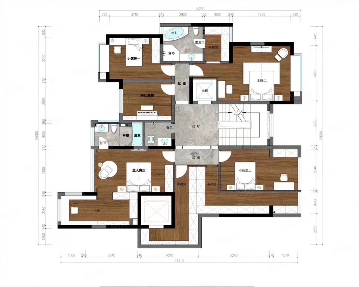 赠送150万改建户型好房间大花园大 诚心出售 ,大唐印象(别墅)-长沙58