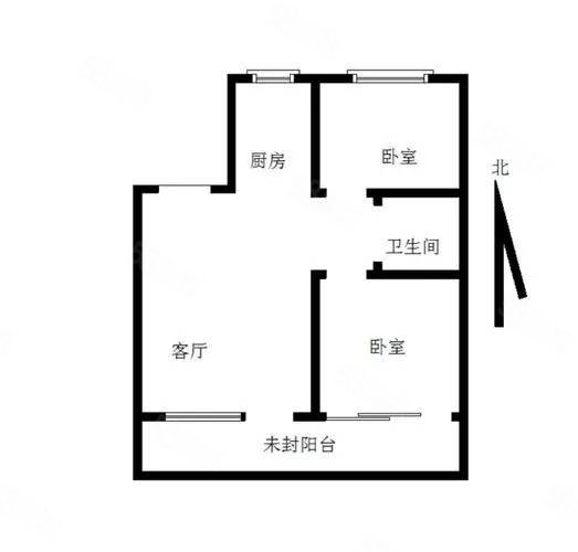 优山美地2室2厅1卫102㎡南北58万