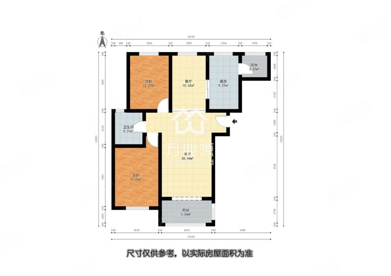 碧海鸿庭2室2厅1卫117.02㎡南北220万