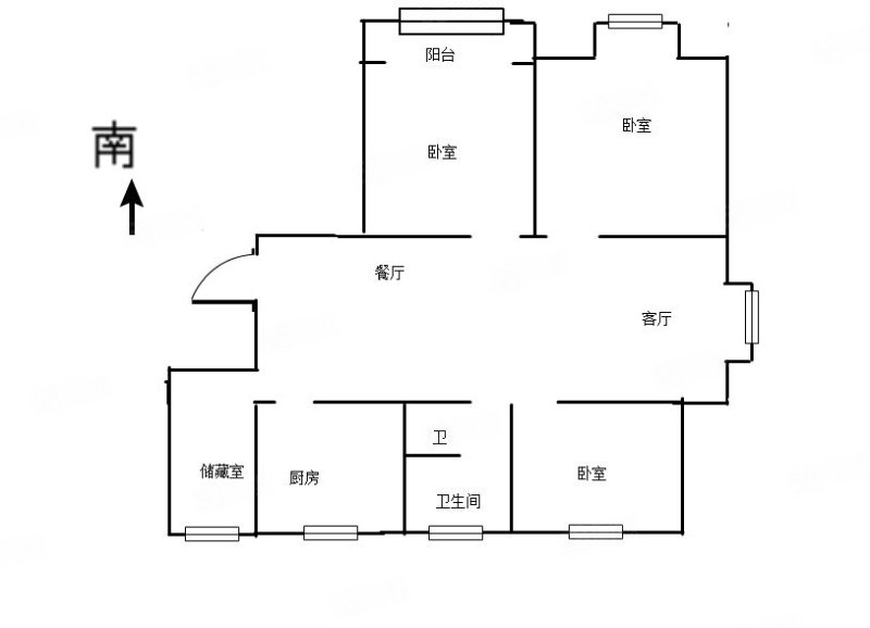 锦绣和庄3室2厅1卫127㎡南北85万