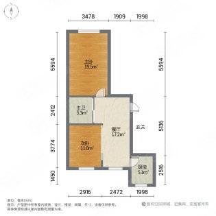 阿金湾嘉苑3室1厅1卫85㎡南北29万