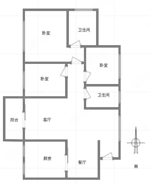 鲁能星城十街区3室2厅2卫114.4㎡南北180万