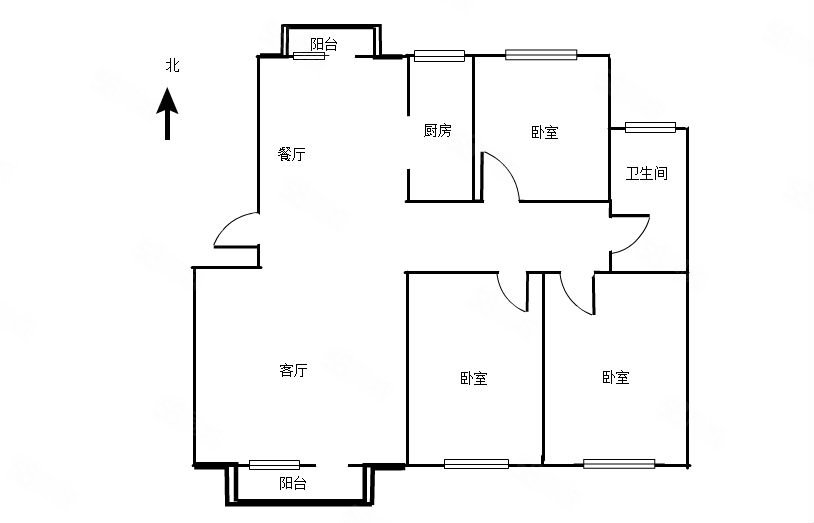 绿地老街坊(二期)3室2厅1卫104.15㎡南北85万