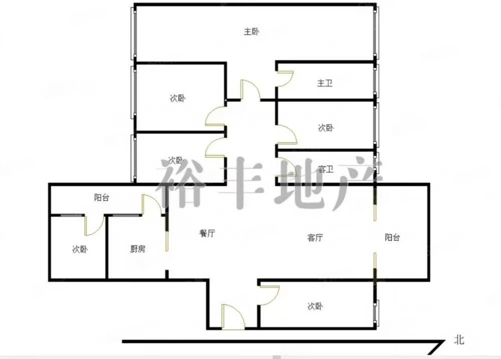 华和南国银苑5室2厅2卫128㎡南北118万