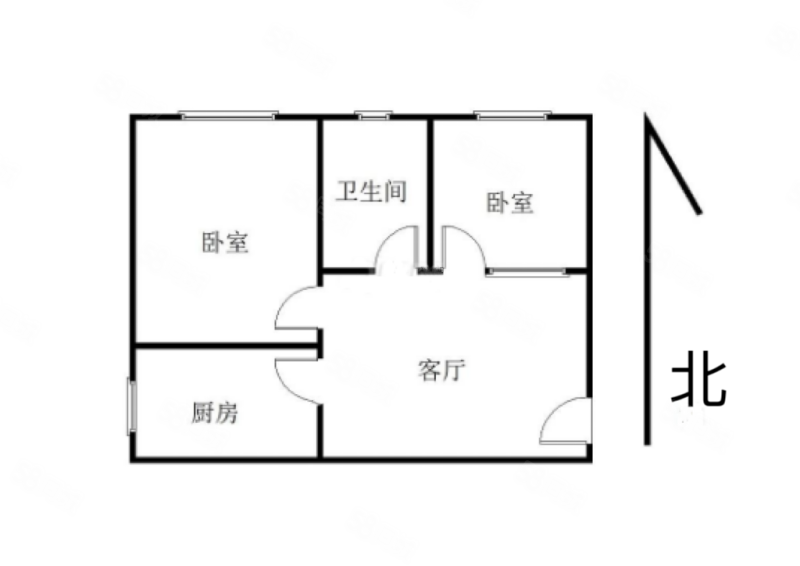 富豪花园(香洲)2室1厅1卫50.55㎡南95万