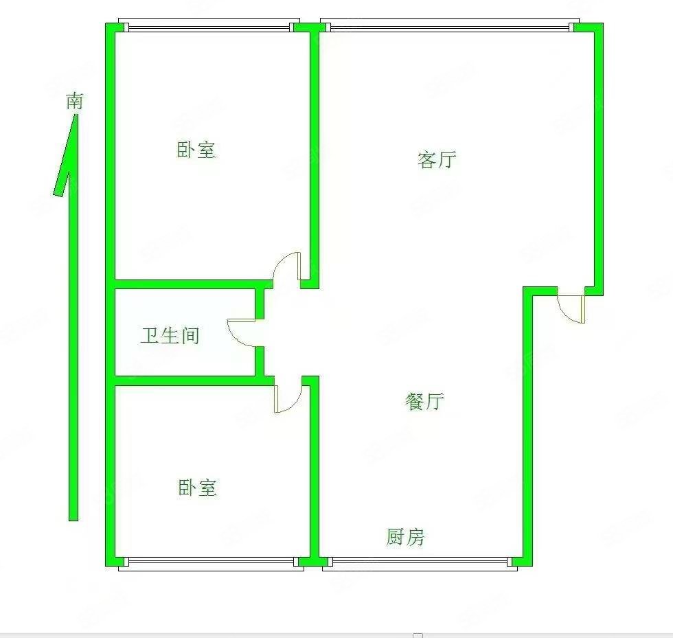 宜居苑1室1厅1卫53㎡南北27万