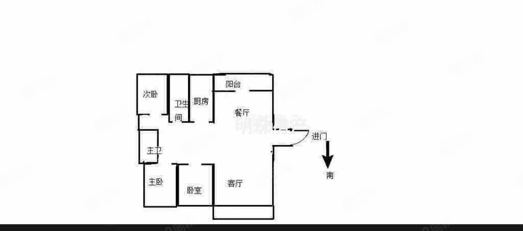 天筑广场3室2厅2卫125.57㎡南北63万