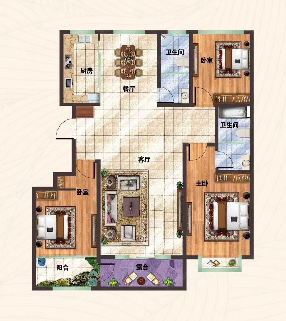 双馨家园3室2厅1卫123㎡南40万