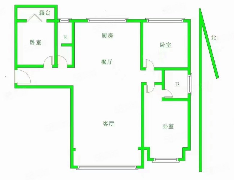 爵仕山3室2厅2卫116㎡南北77.72万