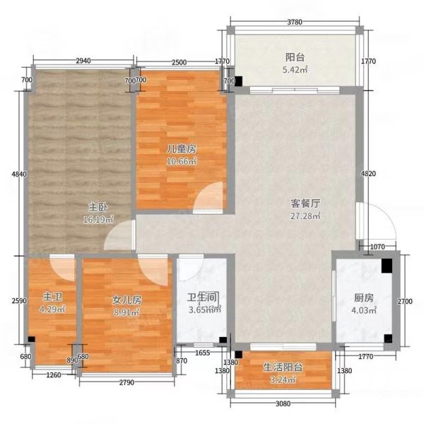 春晖豪苑3室2厅2卫115.54㎡北28.8万