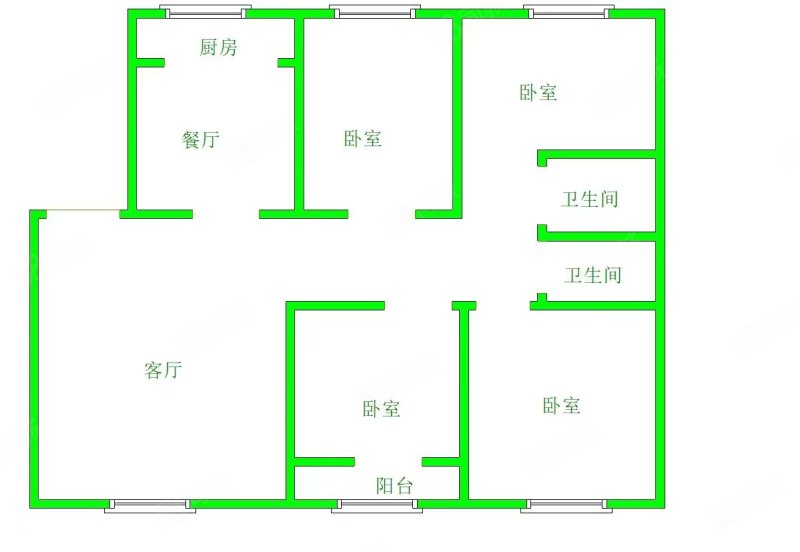 城尚翰锦名城3室2厅1卫115㎡南北109.8万